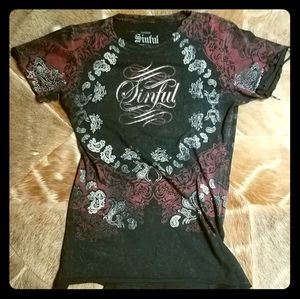 Distressed Sinful by Affliction Tee